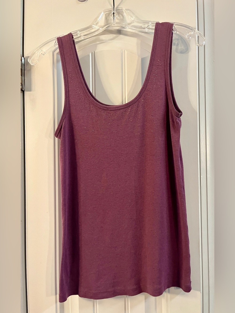 Mossimo Supply Co. Plum Scoop Neck sparkle Tank Large